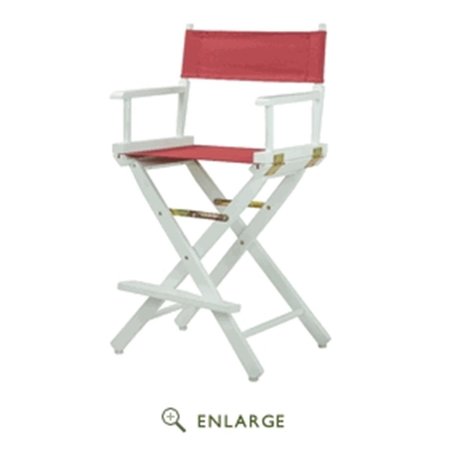 CASUAL HOME Casual Home 220-01-021-48 24 in. Directors Chair White Frame with Burgundy Canvas 220-01/021-48